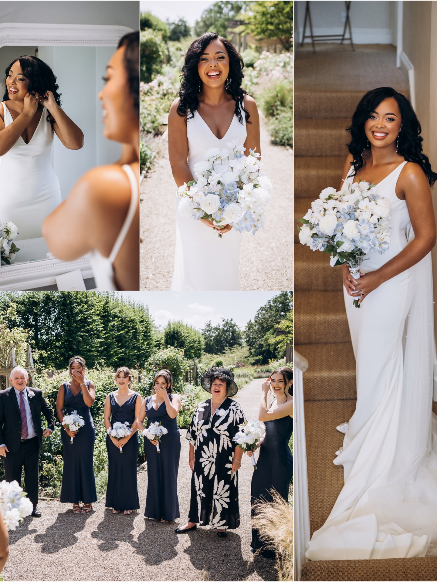 Bridal party wedding flowers
